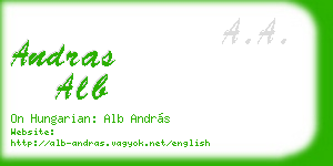 andras alb business card